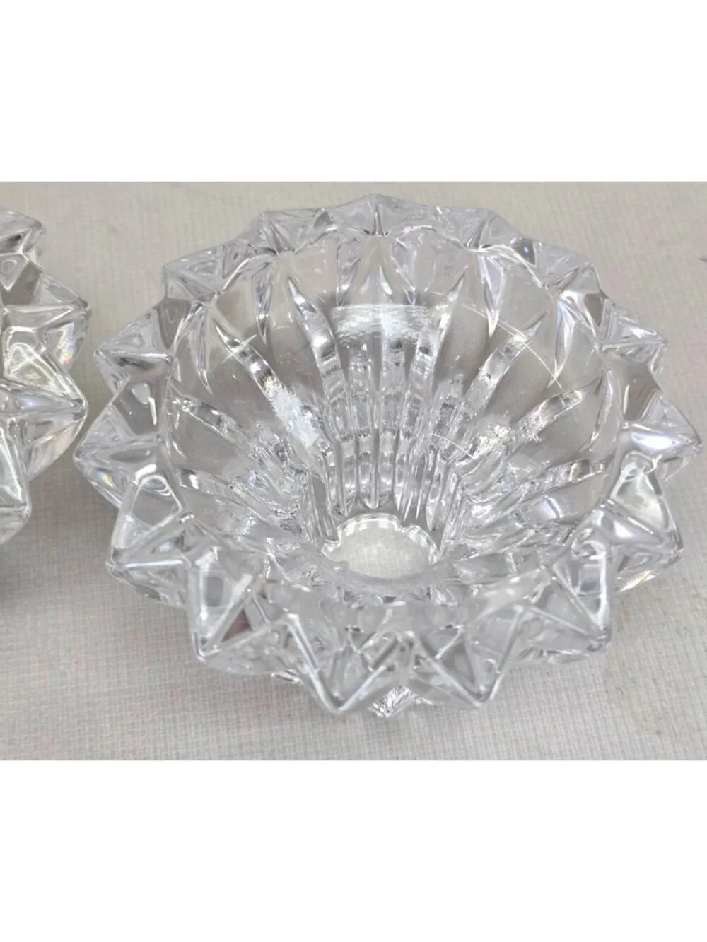 Clear Crystal Cut Glass Bowls With Elegant Geometric Design For Home Decor Or Se